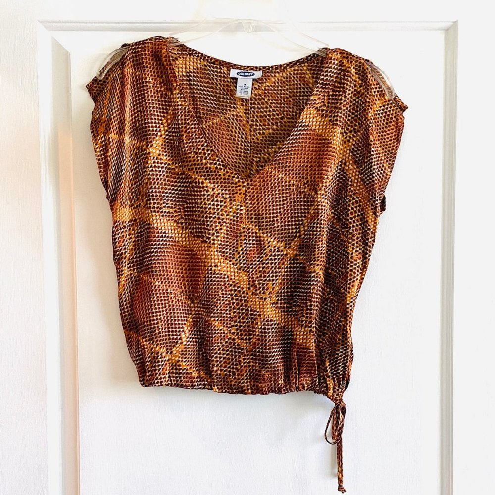 OLD NAVY Women's Animal Print Inspired Blouse
